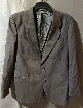 Montebello Made in Italy Gray Pure New Wool Two Button Blazer Sport Coat